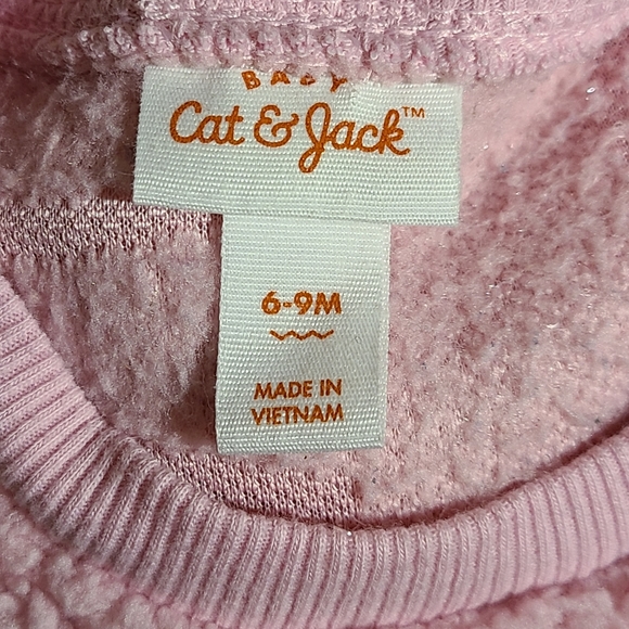 Baby Cat & Jack size 6-9M pink sweater - Picture 5 of 6